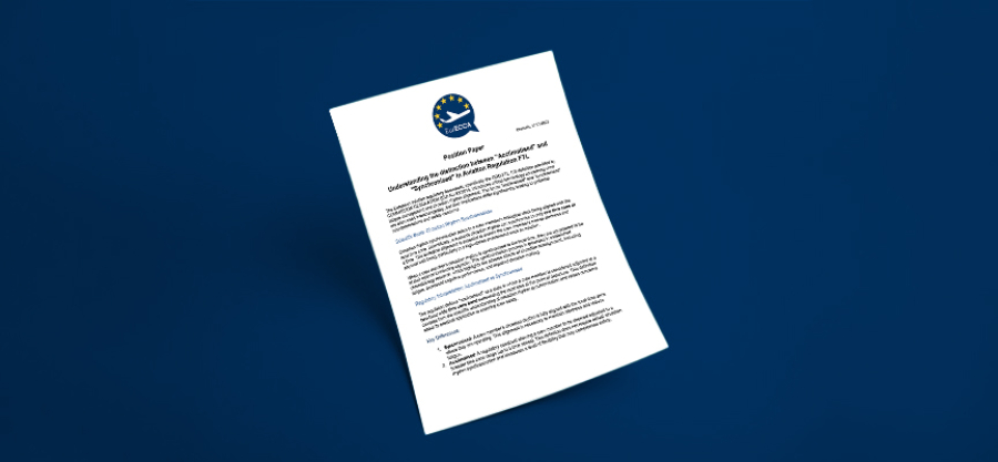 EURECCA POSITION PAPER ON DISTINCTION BETWEEN “ACCLIMATISED” AND “SYNCHRONISED” IN FTL